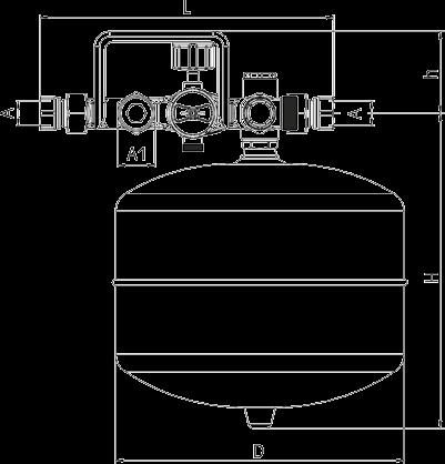 de artigo 1610488 1610489 Recipiente de expansão da membrana (MAG) 12 litros 18 litros Pressão de resposta da válvula de segurança 10 bar Volume máx.