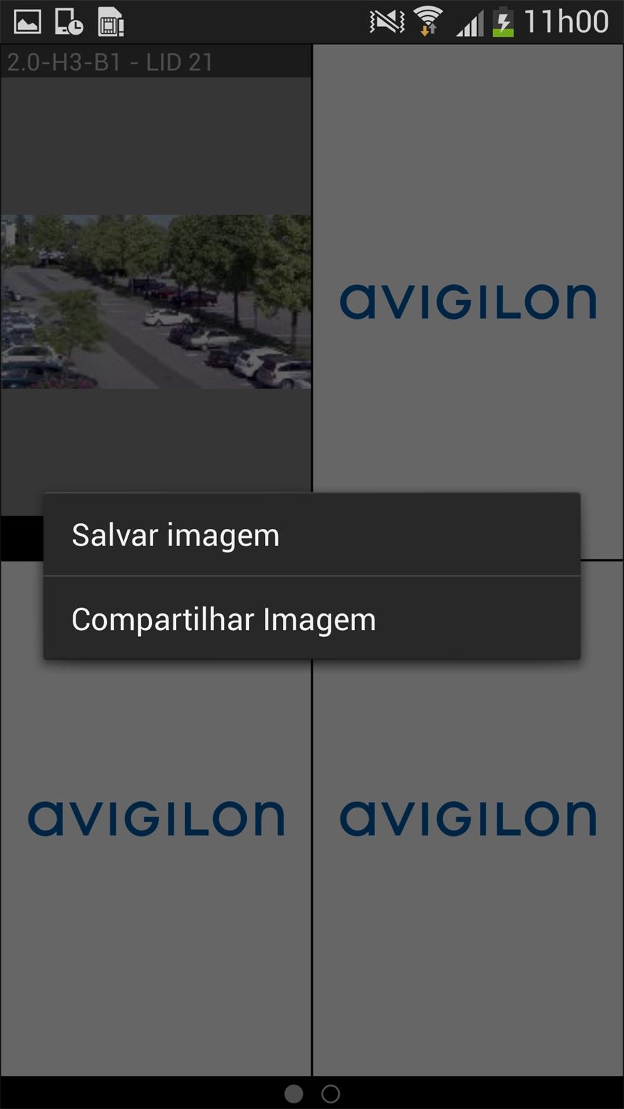 Maximizando um Painel de Imagem Para maximizar um painel de imagem, toque duas vezes nele. Para restaurar um painel de imagem, toque duas vezes em um painel de imagem maximizado.