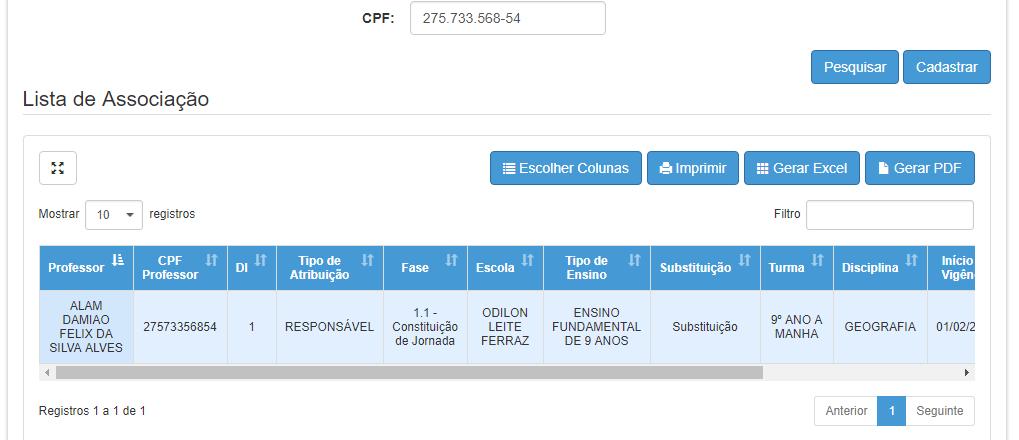 Importante: Ao realizar a substituição na 2ª etapa,