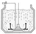 Ao mesmo tempo, a água flui para dentro a partir de baixo para a área em torno do rotor - isto é, em seguida, intensivamente misturado com o ar, devido à rotação do rotor.
