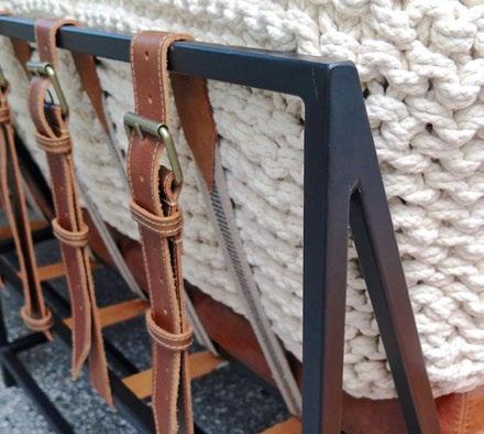 tricot feito à mão, mesa lateral