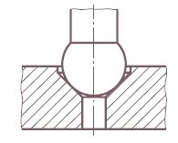 Podemos separar as vedações em dois grandes grupos: Vedações sem guarnições ou rígidas: Uma peça rígida veda em relação à outra sem nenhum elemento flexível entre elas. Fig. 22 Fig.