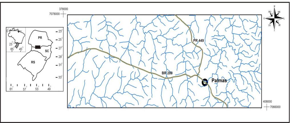 29 3 CARACTERIZAÇÃO DA ÁREA DE ESTUDO 3.1 LOCALIZAÇÃO DA ÁREA A área de estudo corresponde à quadrícula situada entre as coordenadas planas UTM 378000E/7078000N a 408000E/7066000N.