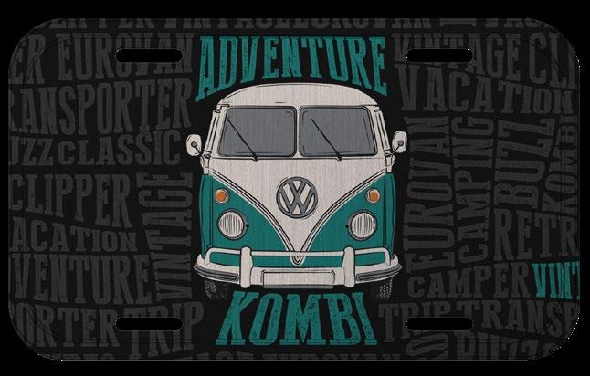 41396 PLACA CARRO ALUMÍNIO VW KOMBI ROLL