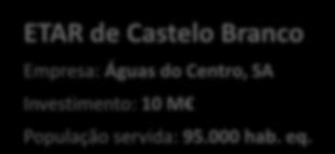 Investimento em Abastecimento de Água e Tratamento de Águas Residuais Apoio a título do POVT/QREN (2007-2013) (1) Algumas