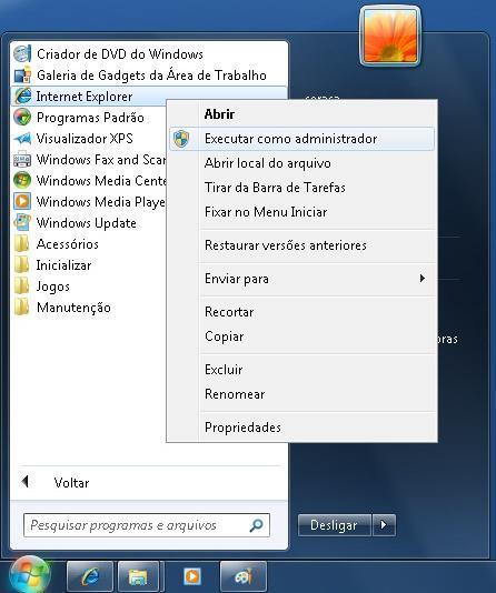 Configuração dos plug-ins e controles ActiveX 1.