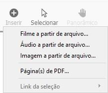 4.8.1. Adicionar plug-ins como ícones Você pode adicionar áudio, vídeo, imagens e plug-ins ao seu ebook como ícones. O Kindle Create aceita os seguintes tipos de arquivo: Vídeo:.mp4 Áudio:.