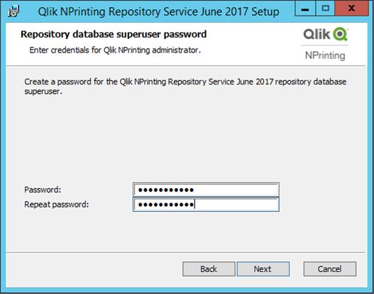 3 Implantando o Qlik NPrinting O Qlik NPrinting instala um banco de dados do repositório do PostgreSQL durante a instalação.