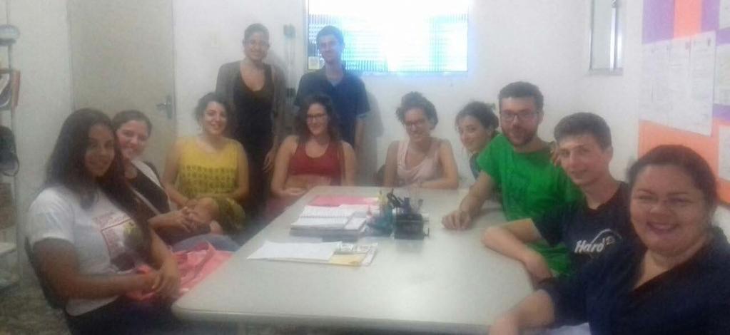Estudantes italianos visitam o Projeto Beira da Linha Um grupo de seis estudantes do Colégio Universitário de Pe.