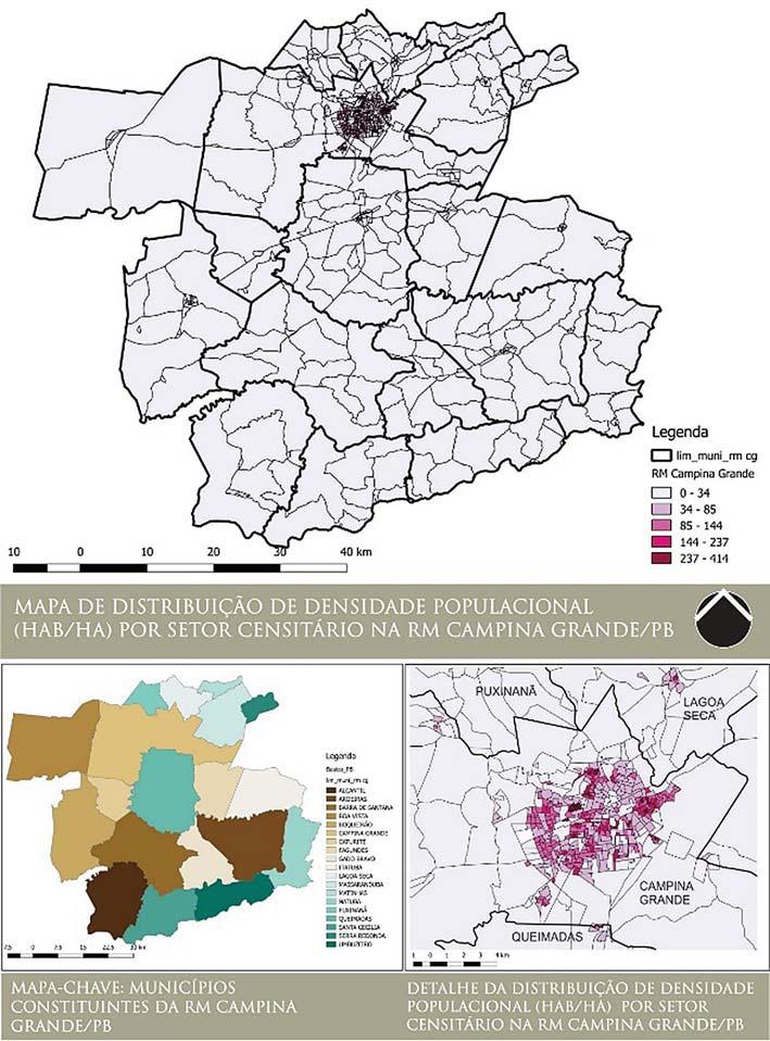 As metrópoles do interior do Nordeste Fonte: Elaboração própria, em 2016, sob a Base Cartográfica do