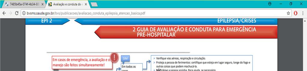 Referência: Brasil. Ministério da Saúde. Secretaria de Atenção à Saúde. Departamento de Atenção Especializada e Temática. Avaliação e conduta da epilepsia na atenção básica e na urgência e emergência.