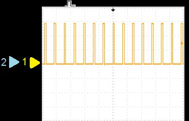 Ajuste a largura de pulso do sinal (Pulse Width) de forma que o sinal fique aproximadamente 75% do período em nível alto e 25% do período em nível baixo. d. Ajuste a amplitude e valor DC do sinal do gerador de funções para que o valor RMS seja 1 V (observar medição no Canal CH1 do osciloscópio).