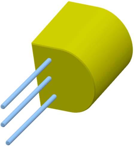 Transistor BC 547 A - npn base chanfro coletor emissor base N