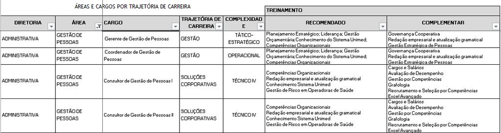 Desenvolvimento das Competências Plano de Treinamento e Desenvolvimento Com base nas descrições de cargos cada Unimed consegue estruturar plano de