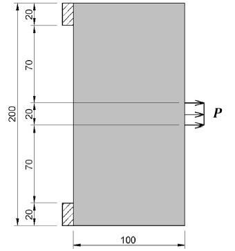54 Figura 10: Estrutura inicial do Exemplo 1(dimensões em cm) FONTE: OLIVEIRA, 2015.