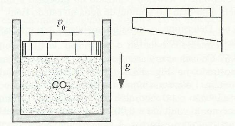 Figura 1: Conjunto cilindro-pistão contendo dióxido de carbono. tém 10 kg de água.
