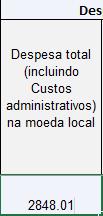 Despesas Informações sobre despesas de cada prestação incluída no regime 2.19.