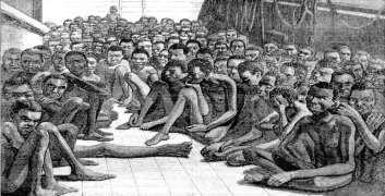 03. Leia o texto a seguir. Por volta de 1550, teve início o tráfico de escravos da África para o continente americano.