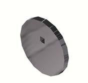 Roseta D = 20mm Com escatel cuadrado de 2 2 Espessura: 2mm 0,002Kg