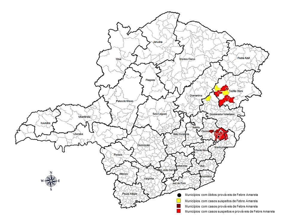 Figura 1 - Distribuição dos municípios segundo casos notificados, casos
