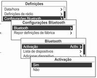 Introdução 191 MM/DD/AAAA: Jan. 23, 2012 Sincronização relógio c/rds: Seleccionar Activ. ou Desac.. Definições de rádio Controlo automático do volume: Definir Desac./Baixo/Intermédia/ Elevada.