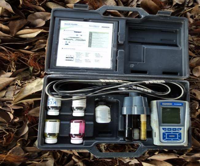 S. = Concentração de sedimentos em suspensão (mg/l) P1 = peso inicial do filtro (g); P2 = peso do filtro com material coletado após secagem em estufa (g); V = volume de água utilizado para