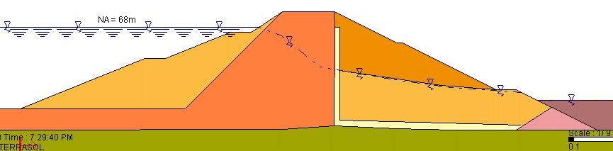 5A 1A 1 5 3 1 6 FIGURA 3 - Seção transversal da barragem 2 7 TABELA 2 - Parâmetros geotécnicos dos materiais da barragem Material Descrição Local Condição de saturação (kn/m³) c (kpa) ( o ) 1 Areia