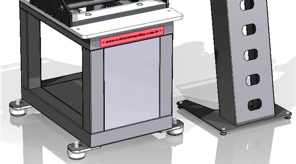 Botoeira para ligar/desligar giro da mesa de trabalho. 2. Botoeira para inverter o sentido de giro da mesa de trabalho. 3.