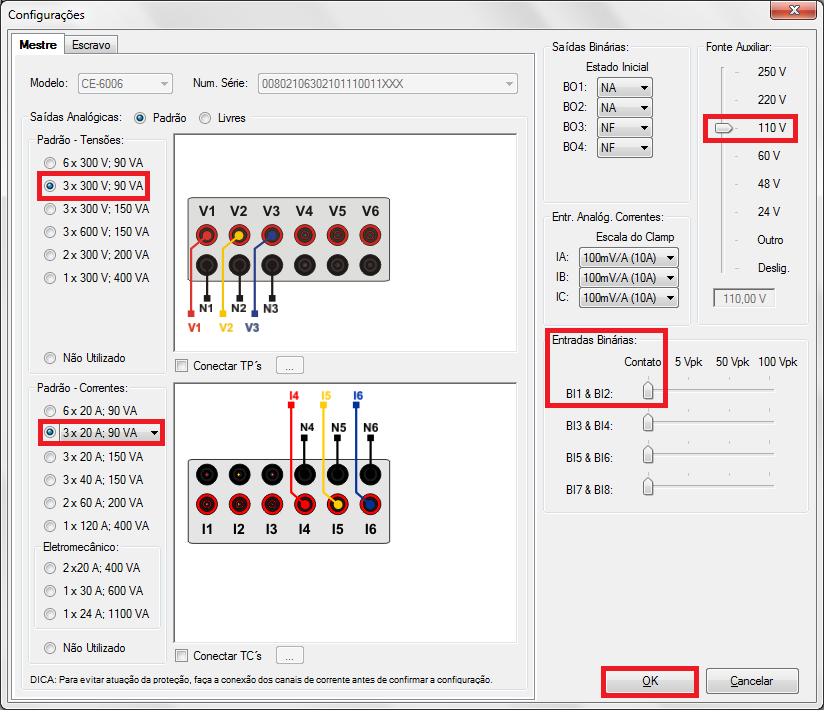 6. Configurações de Hardware INSTRUMENTOS PARA TESTES ELÉTRICOS No menu Início clique no botão Config Hrd.