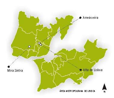 As áreas geográficas seleccionadas para a intervenção piloto correspondem à Alta de Lisboa (Projecto Urbanístico do Alto do Lumiar, que compreende parte das freguesias da Charneca e do Lumiar), à