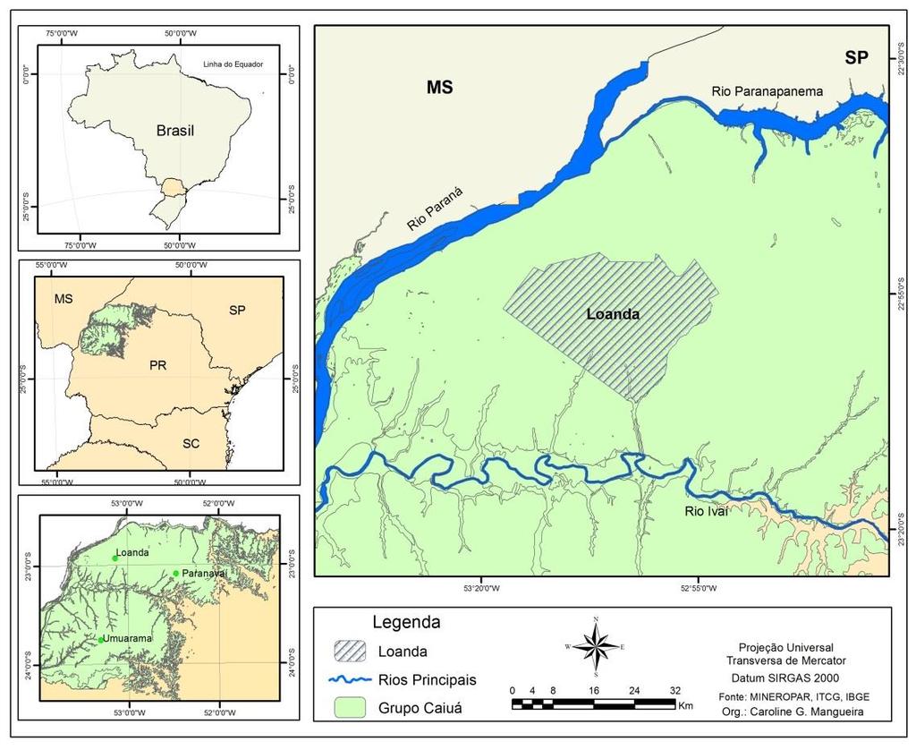 Figura 2. Mapa de localização do município de Loanda - PR 3.