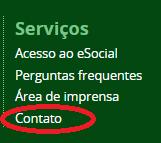 COMO ACIONAR O GOVERNO REFERENTE AO esocial?