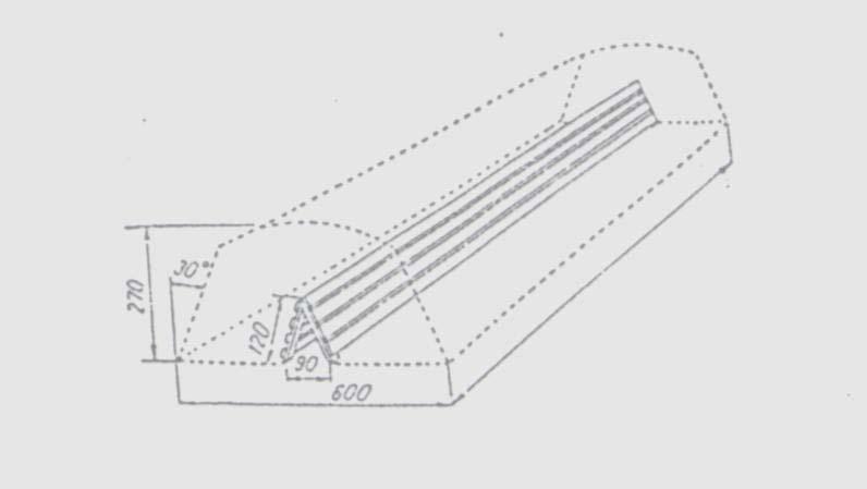 COMPOSTARE SISTEME DE COMPOSTARE A FRACTIEI ORGANICE Schema sistemului static de compostare GOTTAS h = 3m. taluz = 45 grd. capacitate = 0,75 t/mp.