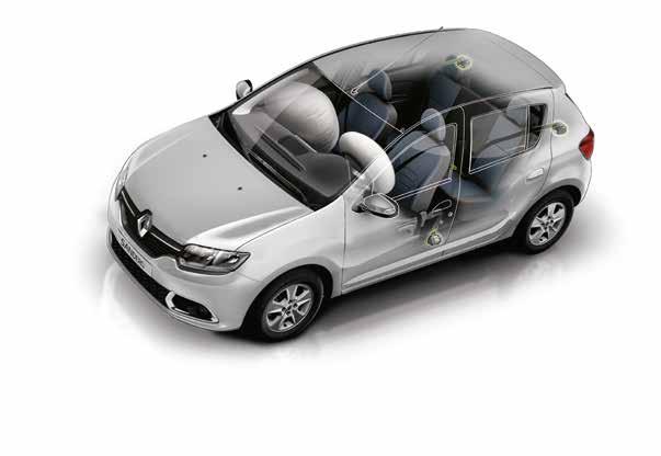 Segurança em primeiro lugar Independentemente do nível de equipamento de seu veículo, a Renault oferece sistemas de segurança passivos e ativos modernos e eficazes,