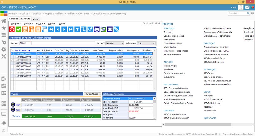 INOVAÇÃO E PRODUTIVIDADE FAVORITOS SEMPRE DISPONÍVEIS Para uma mais eficiente