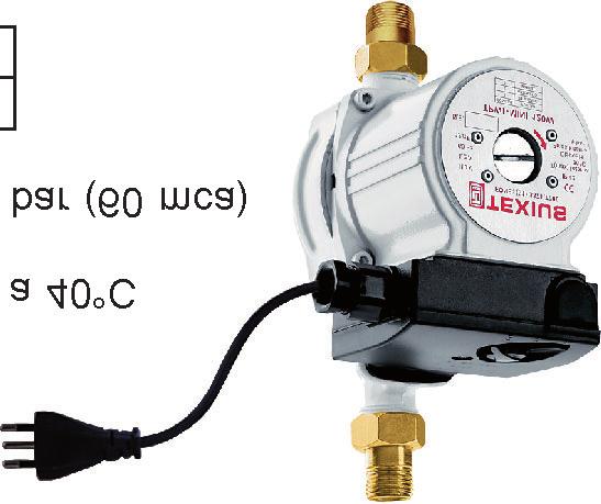 3. CARACTERÍSTICAS ELÉTRICAS TPWI-MINI 120 W 110 V Capacitor: 12µf - 250 VAC Tensão: 110 V Freqüência: 60 Hz Classe de proteção: IP 42 Temperatura da água : 5 C a 40 C Classe de isolamento: H Pressão