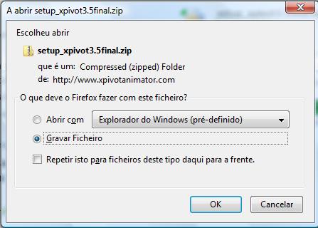 Ao carregarem em Download File irá aparecer no ecrã uma janela para pedir para guardar o ficheiro no nosso computador (Figura 6).