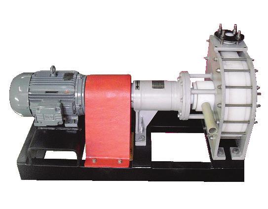 BOMBAS CENTRÍFUGAS Todas as nossas bombas são fabricadas em materiais termo-plásticos e termo-fixos resistentes à corrosão e à abrasão, como PRFV, BMC, PVDF, PTFE, e o nosso projeto integrado permite