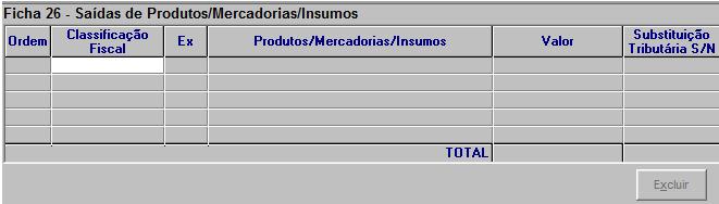 26 Saídas de  29B Operações com o