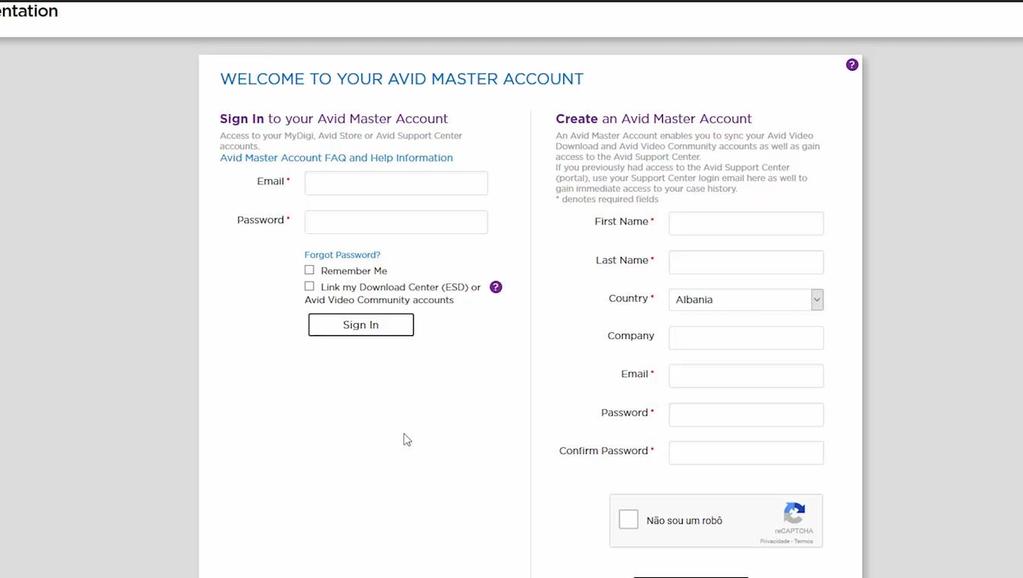 Então, vamos supor que você já fez o download do instalador do Pro Tools First. Agora, você pode executá-lo! Para obter o Pro Tools First, que é gratuito, cadastre-se no site da Avid: https://my.avid.