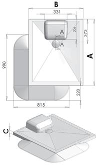 vertical Entradas: 1 laterai recomendado: 32 mm Caudal a 3 m: 25 L/min.