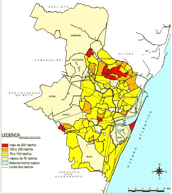 Densidade populacional; Distribuição etária da