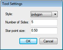 Junto à ferramenta rectângulo existe a ferramenta Polystar Tool que permite desenhar