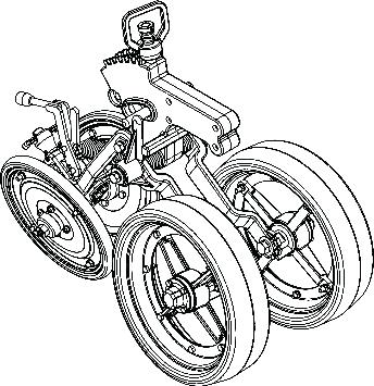 REGULAGEM De abertura da roda de profundidade oscilante ( FIGURAs ) As rodas de profundidade oscilante () possuem um sistema de abertura e fechamento para se adaptar melhor aos terrenos com palhadas