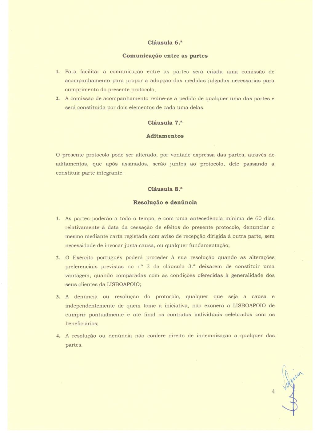 Clausula 6. a Comunicacac entre as partes 1.