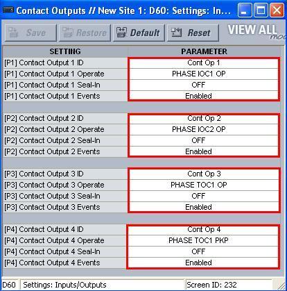 Tabela 2 Instantâneo -1 Instantâneo -2 Pick-up 10A 15A Tempo de atuação 500ms 200ms 4. Ajustes das Saídas Binárias Figura 11 4.