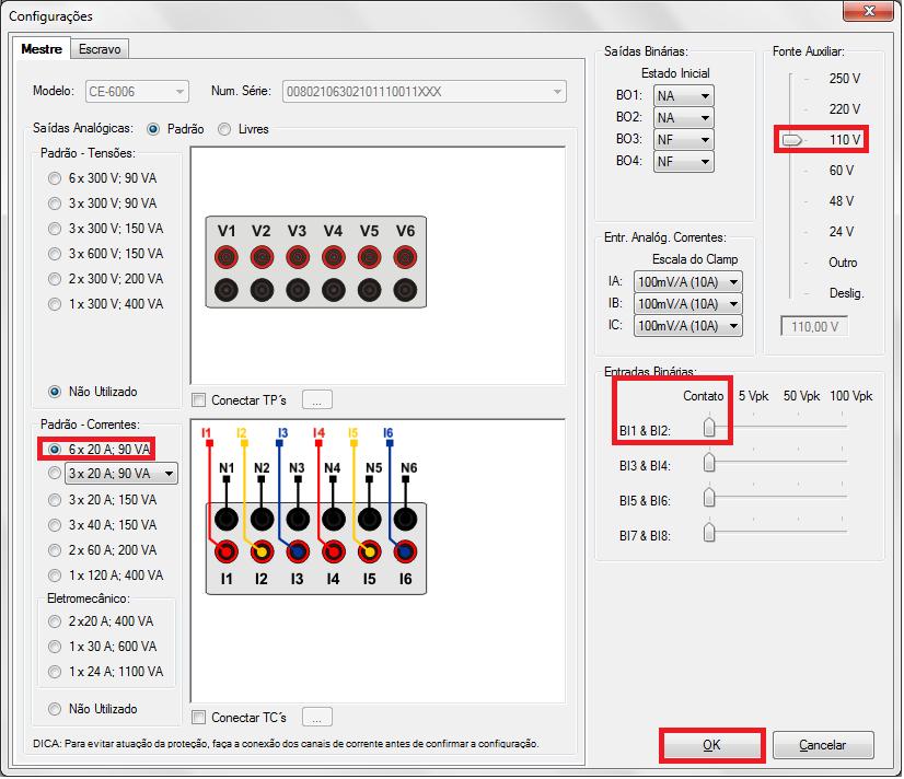 7. Configurações de Hardware INSTRUMENTOS PARA TESTES ELÉTRICOS No menu Início clique no botão Config Hrd.