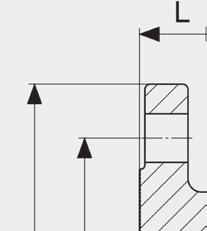 (número dos furos) Flange