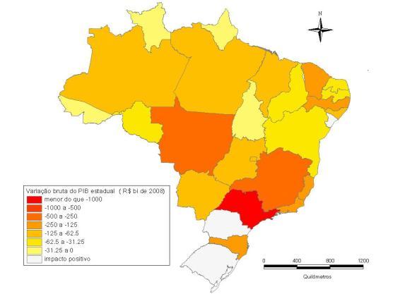 Custos (benefícios) regionais de MCG Taxa de