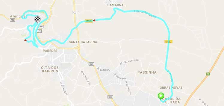 15.07.2017-2ª ETAPA - 2º SETOR Torre (Carregado) - Alenquer - 11,4km Concentração: Associação da Torre, Carregado (GPS: 39 02'10.4"N 8 58'01.